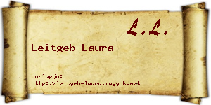 Leitgeb Laura névjegykártya